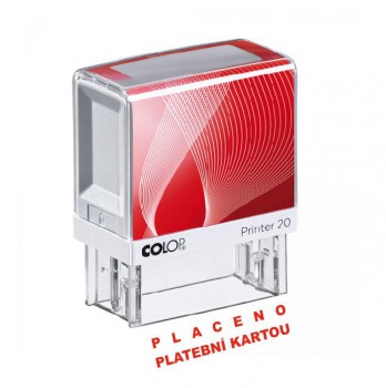 COLOP ® Razítko COLOP Printer 20/placeno platební kartou - červený polštářek