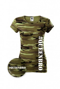 Kokardy.cz ® Tričko Queenbro Camouflage Green 290 - XL dámské