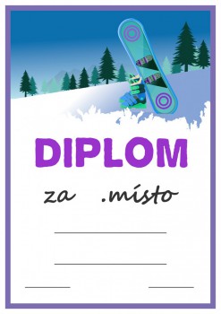 Kokardy.cz ® Diplom lyžování D121