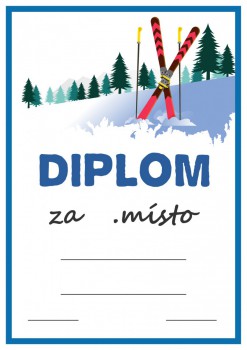 Kokardy.cz ® Diplom lyžování D119