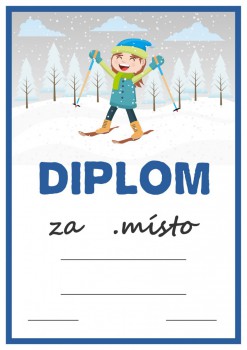 Kokardy.cz ® Diplom lyžování D116