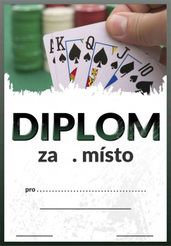 Kokardy.cz ® Diplom poker D135