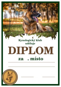 Kokardy.cz ® Diplom německý ovčák D163