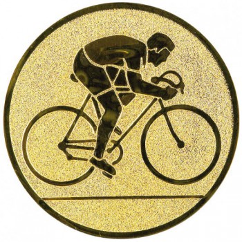 Kokardy.cz ® Emblém cyklistika zlato 50 mm