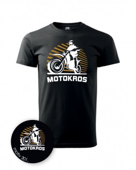 Kokardy.cz ® Tričko Motokros 301 černé - M pánské